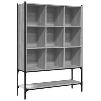 vidaXL Boekenkast 102x30x141,5 cm bewerkt hout grijs sonoma eikenkleur