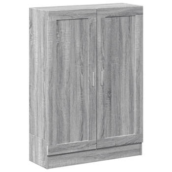 vidaXL Boekenkast 82,5x30,5x115 cm bewerkt hout grijs sonoma eiken