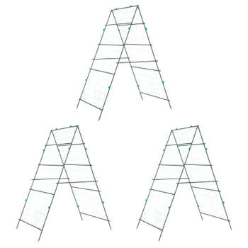 vidaXL Plantenklimrekken 3 st A-frame staal