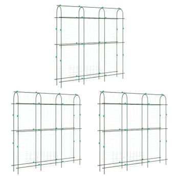 vidaXL Plantenklimrekken 3 st U-frame staal