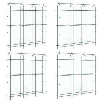 vidaXL Plantenklimrekken 4 st U-frame staal