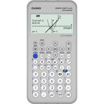 Grafische rekenmachine - CASIO - Middelbare school - Graph Light - Wit