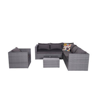 Montana loungeset - inclusief fauteuil - kleur donkergrijs