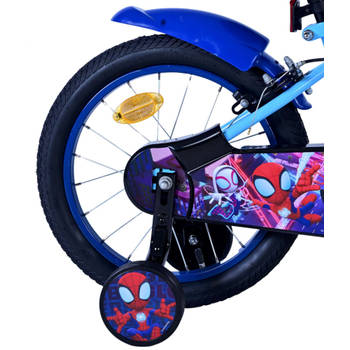 Spidey Kinderfiets - Jongens - 16 inch - Blauw - Twee handremmen