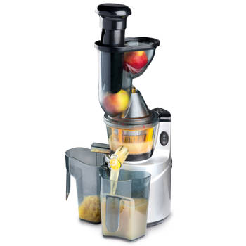 Slowjuicer / Comfortjuicer met extra grote vulopening Trebs Zilver