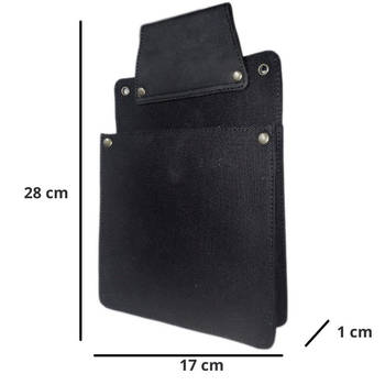 Holster Ipad mini 4/5/6 - canvas - leer