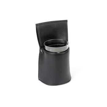 Horeca holster - Poetsdoekhouder - Leer - Zwart