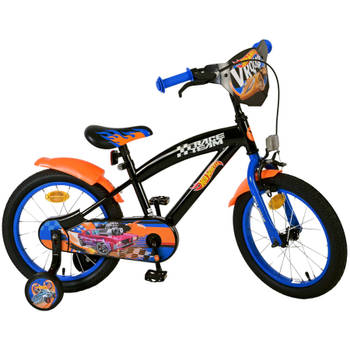 Hot Wheels Kinderfiets - Jongens - 16 inch - Zwart Oranje Blauw