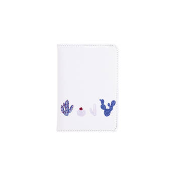 Oliva's - Paspoort hoesje - Travel wallet - Paspoorthouder - Cactus - Wit