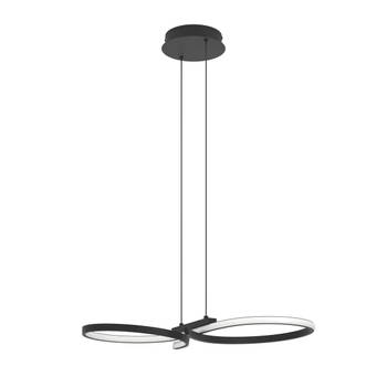 EGLO Serpins Hanglamp - LED - 66 cm - Zwart/Wit