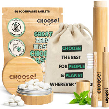 Travel Kit van CHOOSE - Duurzaam Tandenpoetsen voor Onderweg - Travel Gift Box