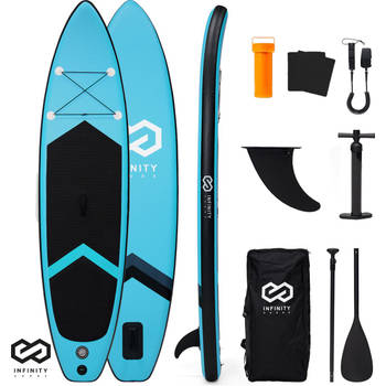 Infinity Goods SUP Board - Opblaasbaar Paddle Board - Complete Set - 320 cm - Max. 150 kg - Turquoise