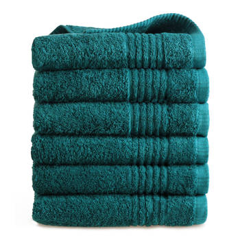 PHLOX Handdoek Supreme Collectie - 50x100 - 6 stuks - OEKO-TEX Made in Green - 600 g/m2 zacht katoen - mozaiek