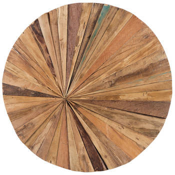 Beliani MORELIA - Wanddecoratie-Lichte houtkleur-Teakhout