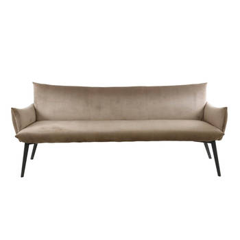 Charmaine eetkamerbank - 200 cm - velvet - champagne