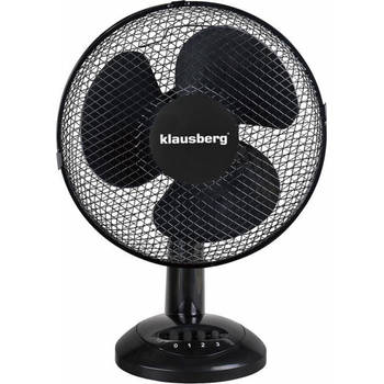 Klausberg 7474 - tafelventilator - zwart - 30 cm - 40W