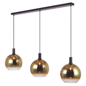 Justine hanglamp 3L 120 cm glas goud