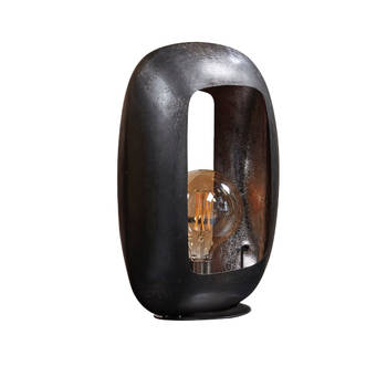 Conor tafellamp XL - zwart nikkel