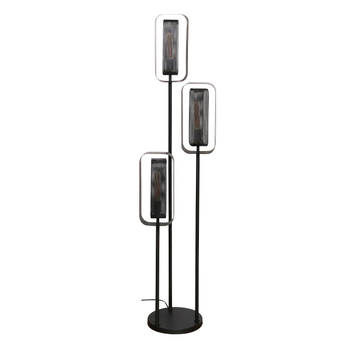 Kasey vloerlamp 3L - artic zwart