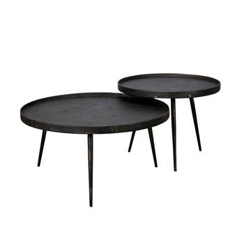 Roos salontafel - set van twee rond