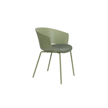 Housecraft Jessica Eetkamerstoelen armleuning Groen - Set van 4