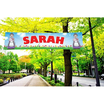 Sarah 50 jaar spandoek 200 cm - Feestbanieren