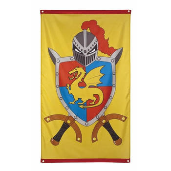Ridder thema vlag 150 x 90 cm - Feestbanieren