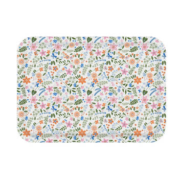 Dienblad Versa Polyethyleen RPET 27 x 2,2 x 38 cm Blommor