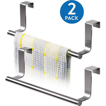 Tatkraft HORIZON - RVS Kastdeur Handdoekrek 2-pack