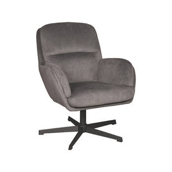 LABEL51 Fauteuil Moss - Antraciet - Cosmo - 77x70x90 cm