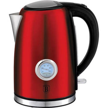 Berlinger Haus 9068 - Waterkoker - 1.7 liter - RVS - 2200 watt - Burgundy collection - Rood metallic