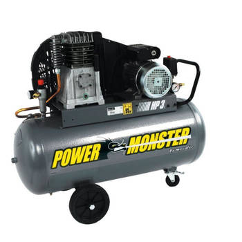 MECAFER Compressor 100 L 3HP Twin-riem 10 bar Semi Pro PowerMonster