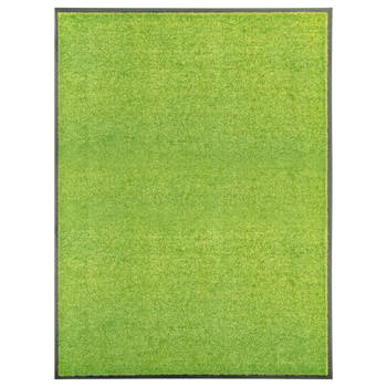 vidaXL Deurmat wasbaar 90x120 cm groen