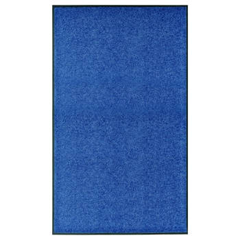 vidaXL Deurmat wasbaar 90x150 cm blauw