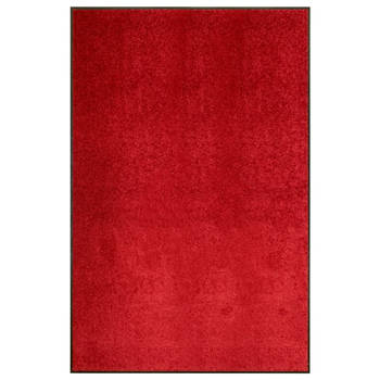 vidaXL Deurmat wasbaar 120x180 cm rood