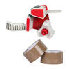 Benson Tape dispenser/houder - kunststof - incl. 2 rollen verpakkingstape - Tape (klussen)