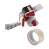 Tape dispenser/houder - kunststof - incl. 2 rollen verpakkingstape - Tape (klussen)