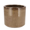 DK Design Bloempot model Brown Glaze - taupe - D12 x H13 cm - glanzend - Plantenpotten