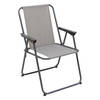 Atmosphera camping/strand stoel - aluminium - inklapbaar - grijs - L52 x B55 x H75 cm - Campingstoelen