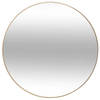 Atmosphera Spiegel/wandspiegel - rond - Dia 38 cm - metaal/glas - goud - Spiegels