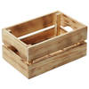 Kesper Fruitkisten opslagbox - old look - lichtbruin - hout - L40 x B30 x H23 cm - Opbergkisten