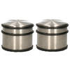 2x RVS deurstop rond D9 x H7 cm - Deurstoppers