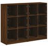 vidaXL Boekenkast met deuren 136x37x109 cm hout bruin eikenkleur