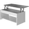 HAPPY Lifting Salontafel - Wit en grijs - L 50 cm