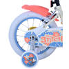 Disney Stitch Kinderfiets - Meisjes - 14 inch - Crème Koraal Blauw - Twee handremmen