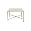 Housecraft Marcio Salontafel Vierkant Hout/ Metaal 40x40 cm Beige