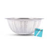 White Aluminum Kitchen Colander 28 cm Length 28 cm Width 11 cm Height 1 piece High-Quality Stainless Steel