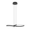 EGLO Serpins Hanglamp - LED - 66 cm - Zwart/Wit