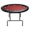 North Ronde Pokertafel Texas 8 Personen Rood