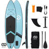 Infinity Goods SUP Board - Opblaasbaar Paddle Board - Complete Set - 285 cm - Max. 150 kg - Mintgroen